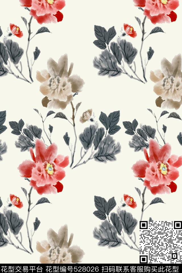 传统电脑绘画高雅传统印花华亿平台下载（图片编号: 528026） - 瓦栏（Walan）