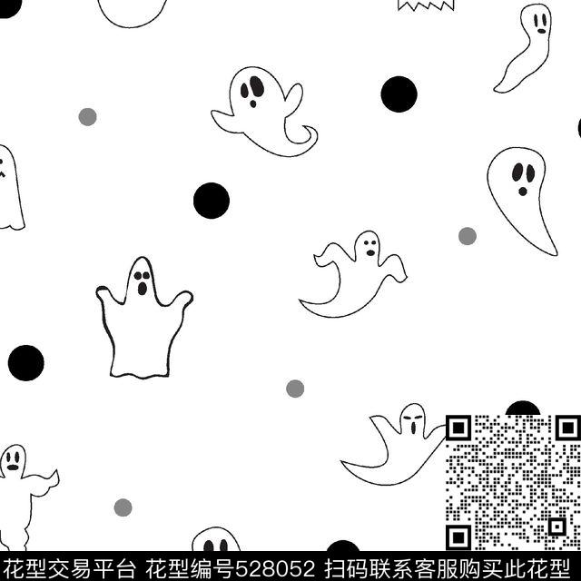 潮流鬼魂时尚传统印花华亿平台下载（图片编号: 528052） - 瓦栏（Walan）