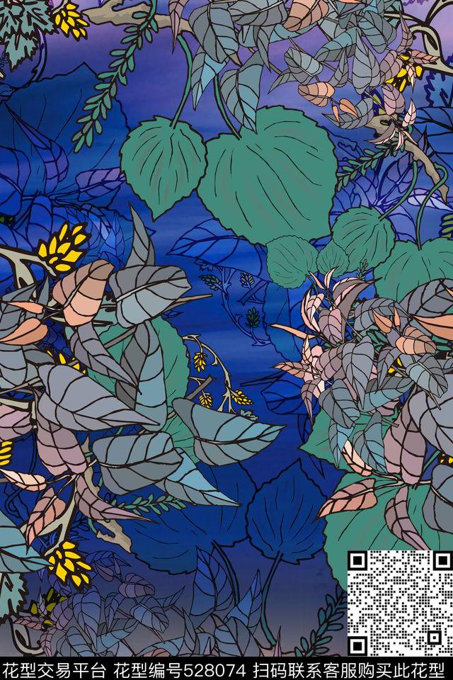 风景女装丝巾长巾数码印花华亿平台下载（图片编号: 528074） - 瓦栏（Walan）