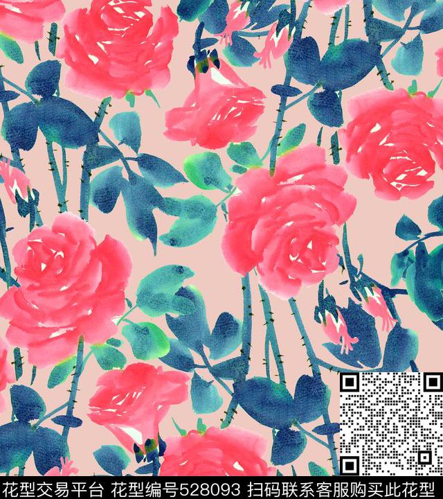 时尚潮流大牌数码印花华亿平台下载（图片编号: 528093） - 瓦栏（Walan）