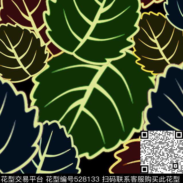 简约时尚植物传统印花华亿平台下载（图片编号: 528133） - 瓦栏（Walan）