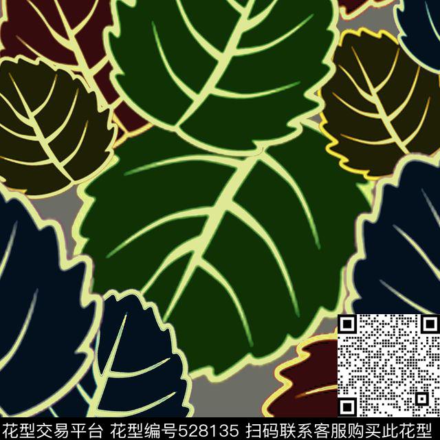 简约时尚植物传统印花华亿平台下载（图片编号: 528135） - 瓦栏（Walan）