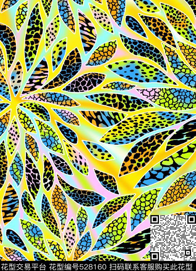 简单流行时尚清晰数码印花华亿平台下载（图片编号: 528160） - 瓦栏（Walan）