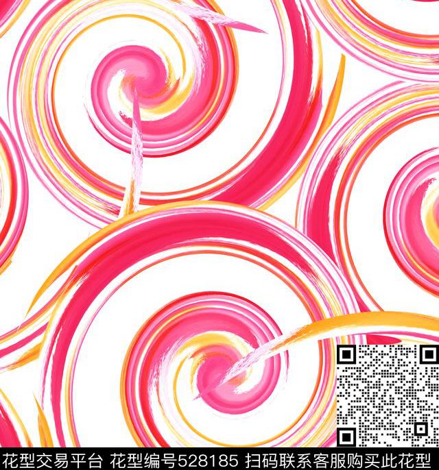 中国风水彩几何数码印花华亿平台下载（图片编号: 528185） - 瓦栏（Walan）