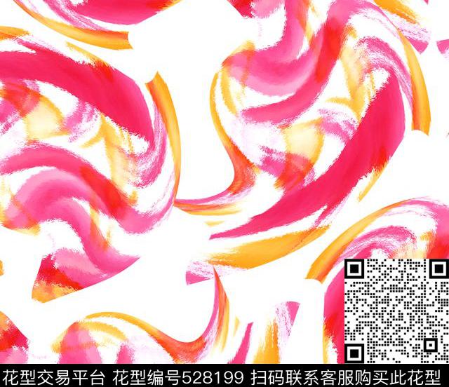 中国风水彩几何数码印花华亿平台下载（图片编号: 528199） - 瓦栏（Walan）