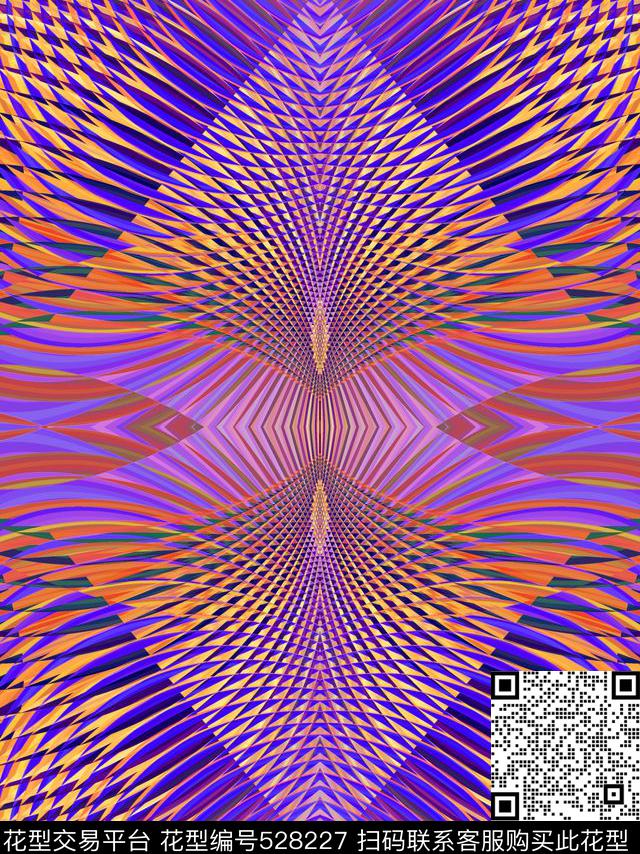 几何华亿平台不规则几何菱形数码印花华亿平台下载（图片编号: 528227） - 瓦栏（Walan）