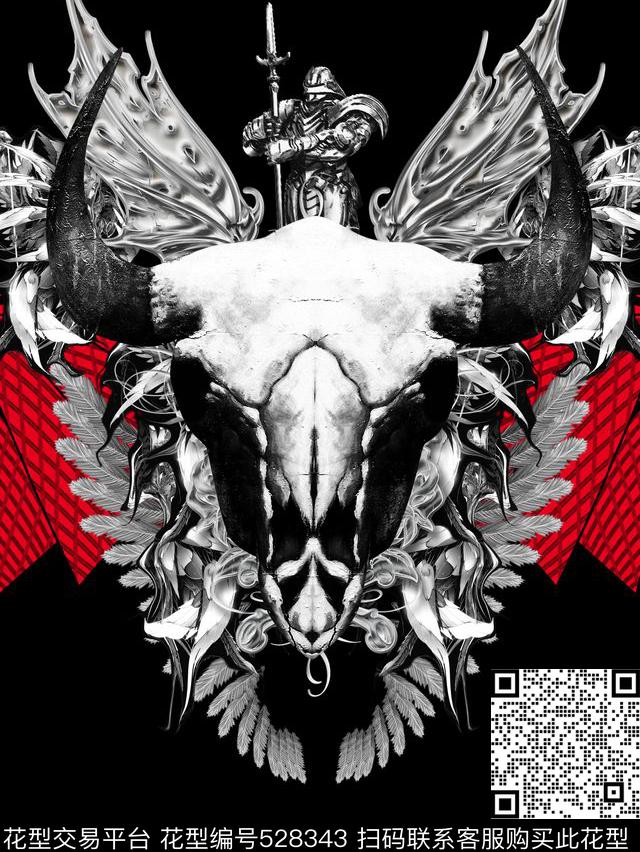 t恤华亿平台潮流复古数码印花华亿平台下载（图片编号: 528343） - 瓦栏（Walan）