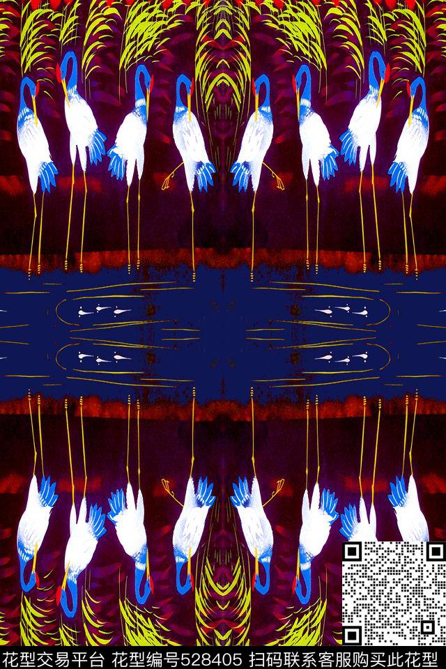 抽象大牌动物传统印花华亿平台下载（图片编号: 528405） - 瓦栏（Walan）