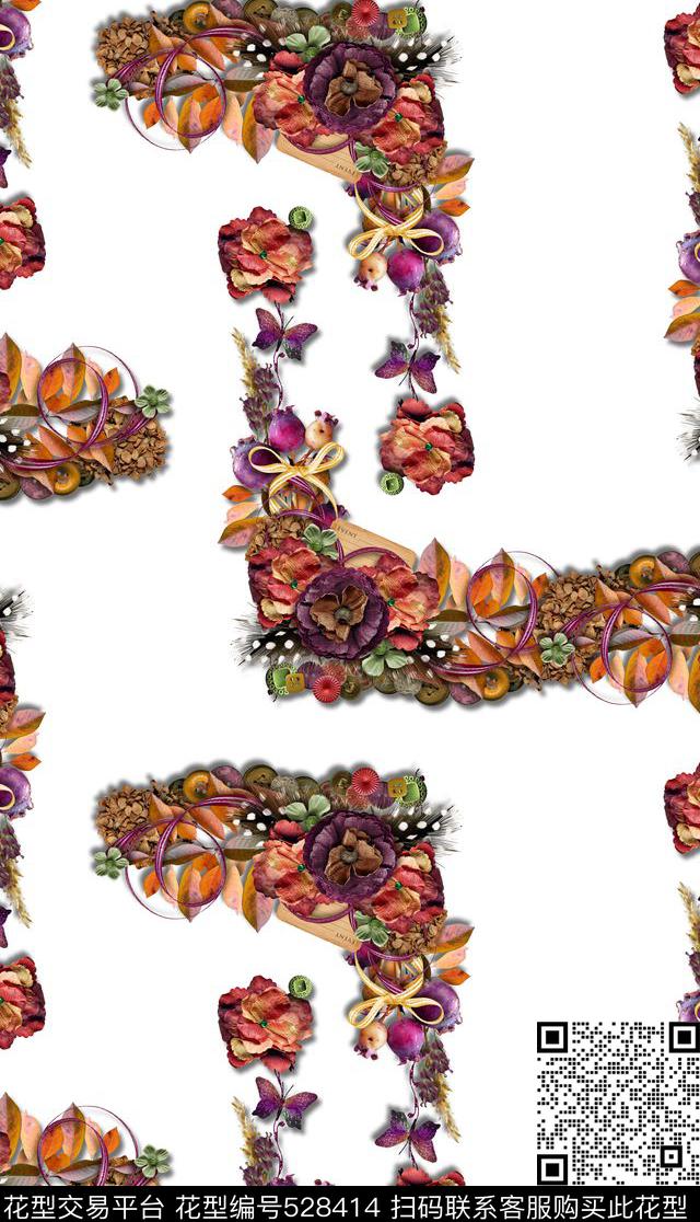 植物数码印花华亿平台下载（图片编号: 528414） - 瓦栏（Walan）