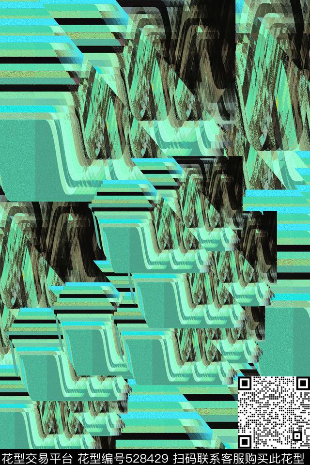 格纹几何夹克华亿平台数码印花华亿平台下载（图片编号: 528429） - 瓦栏（Walan）