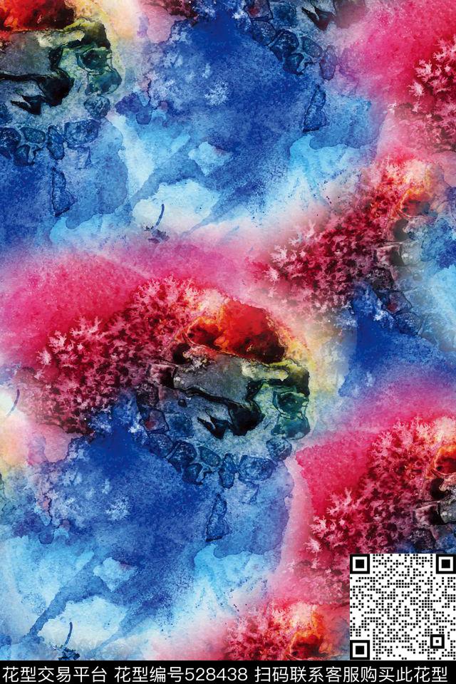 大牌肌理水墨数码印花华亿平台下载（图片编号: 528438） - 瓦栏（Walan）