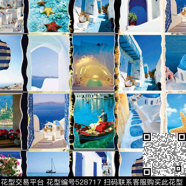 原创时尚风景数码印花华亿平台下载（图片编号: 528717） - 瓦栏（Walan）