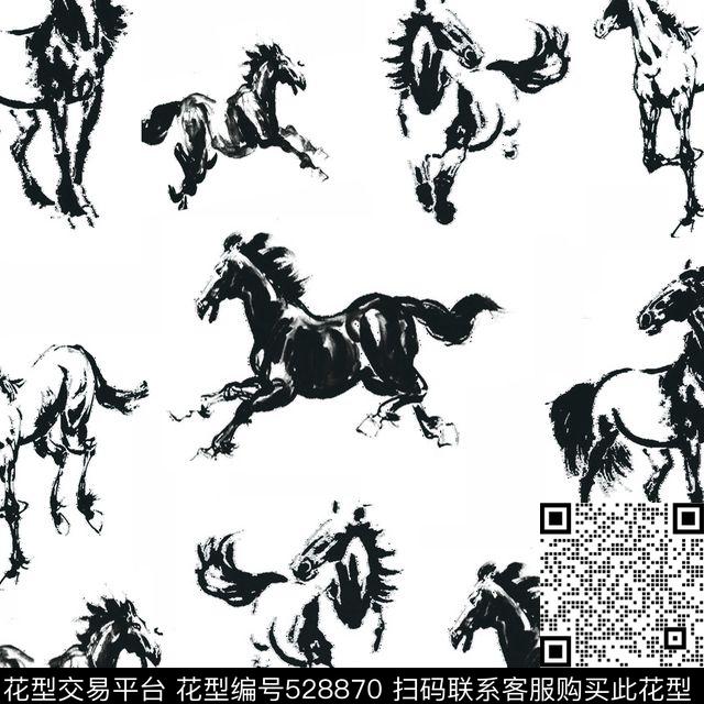 动物时尚中国风数码印花华亿平台下载（图片编号: 528870） - 瓦栏（Walan）