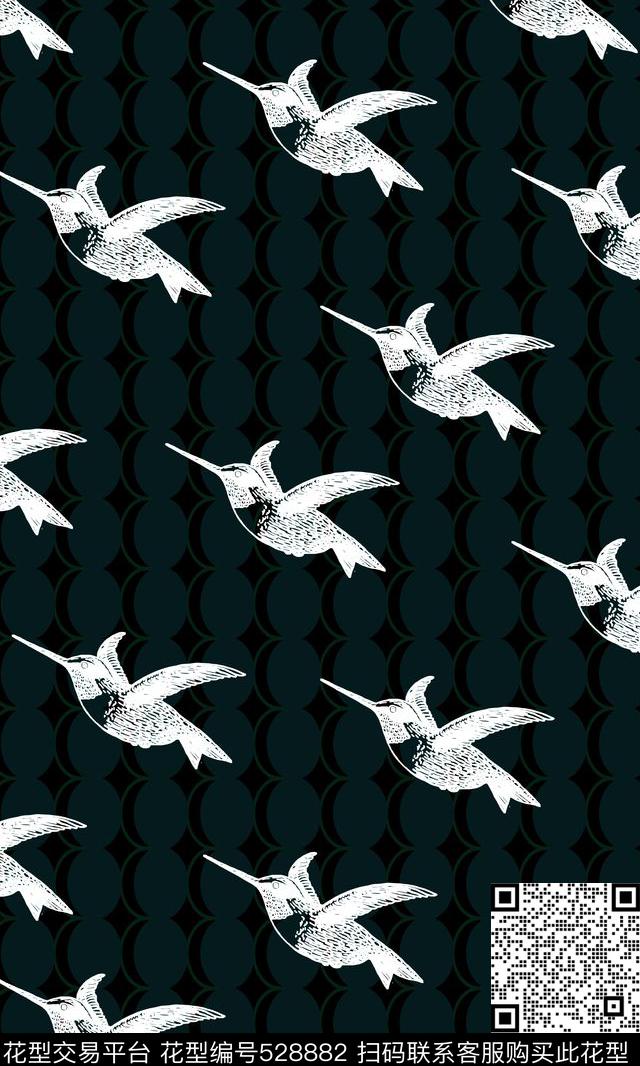 简约时尚几何底鸟传统印花华亿平台下载（图片编号: 528882） - 瓦栏（Walan）