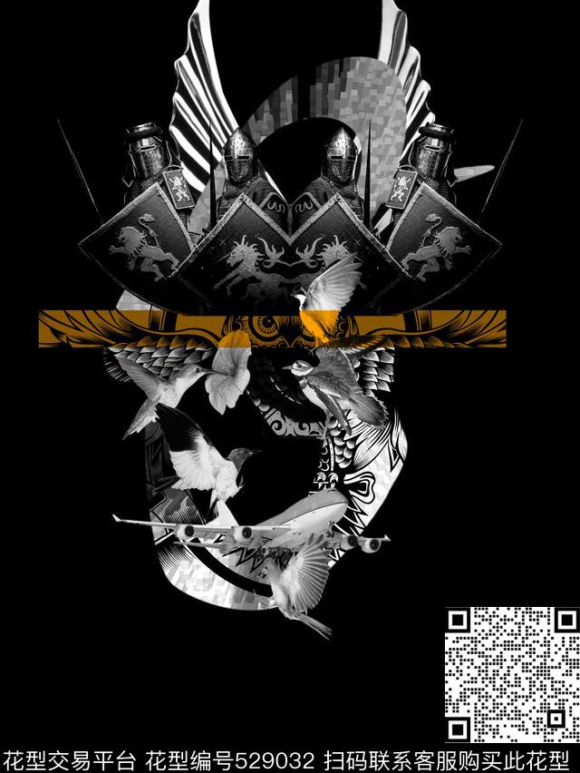 t恤华亿平台潮流飞机数码印花华亿平台下载（图片编号: 529032） - 瓦栏（Walan）