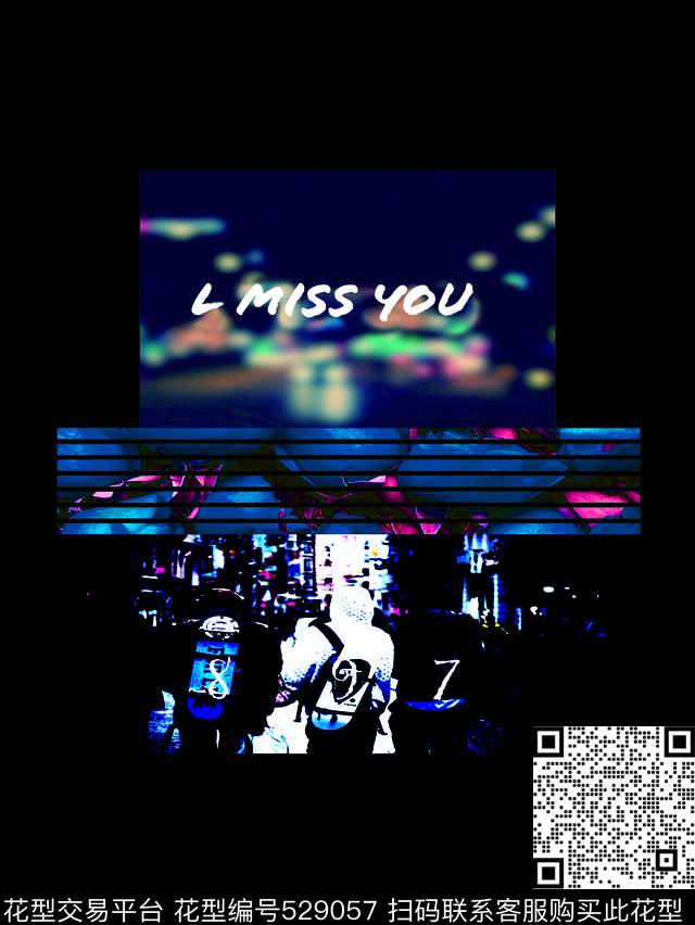 T恤图案梦幻抽象数码印花华亿平台下载（图片编号: 529057） - 瓦栏（Walan）