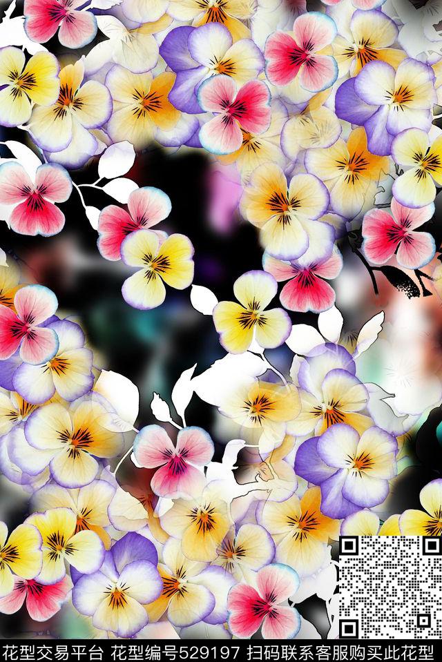 清新时尚大气内含动感大气数码印花华亿平台下载（图片编号: 529197） - 瓦栏（Walan）