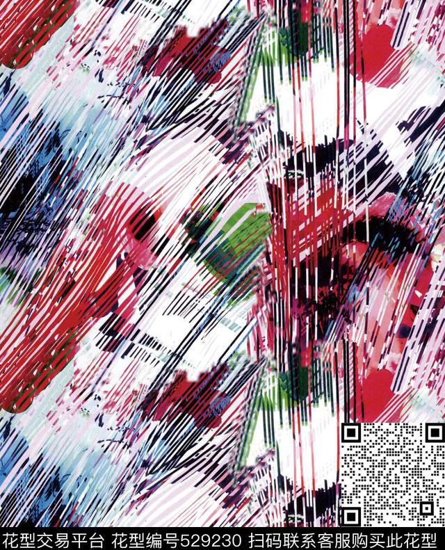 原创绘画优雅数码印花华亿平台下载（图片编号: 529230） - 瓦栏（Walan）