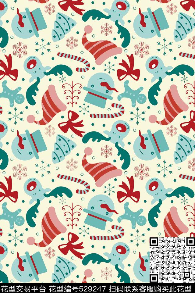 喜庆圣诞礼物圣诞帽传统印花华亿平台下载（图片编号: 529247） - 瓦栏（Walan）