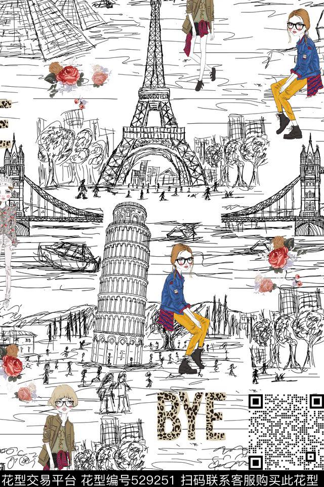 埃菲尔铁搭斜塔金字塔著名建筑手绘时尚素描欧美建筑旅行人物几何抽象手绘时尚素描欧美建筑旅行人物几何抽象女装男装围巾大牌几何传统印花华亿平台下载（图片编号: 529251） - 瓦栏（Walan）