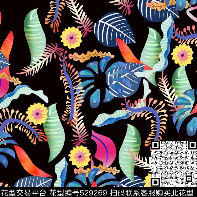 16春夏女装抽象大牌传统印花华亿平台下载（图片编号: 529269） - 瓦栏（Walan）