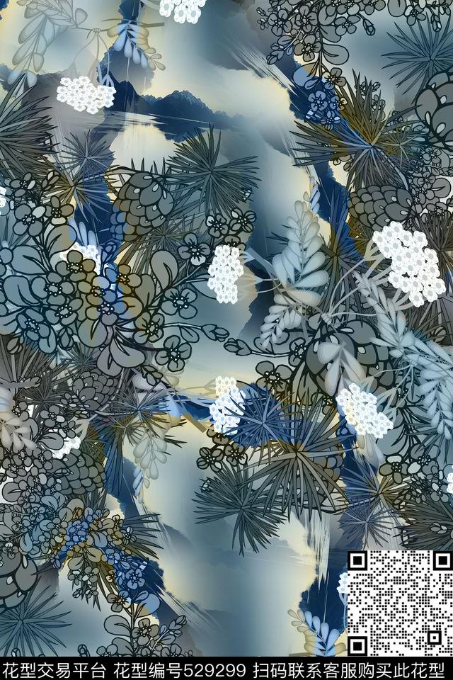 花卉民族风女装数码印花华亿平台下载（图片编号: 529299） - 瓦栏（Walan）