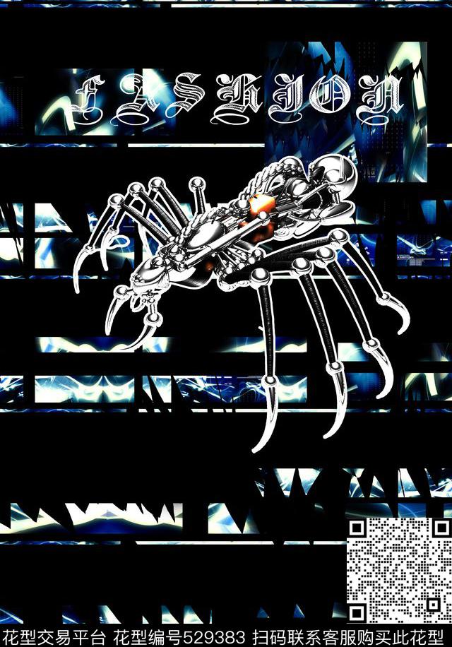 机器科幻字母数码印花华亿平台下载（图片编号: 529383） - 瓦栏（Walan）