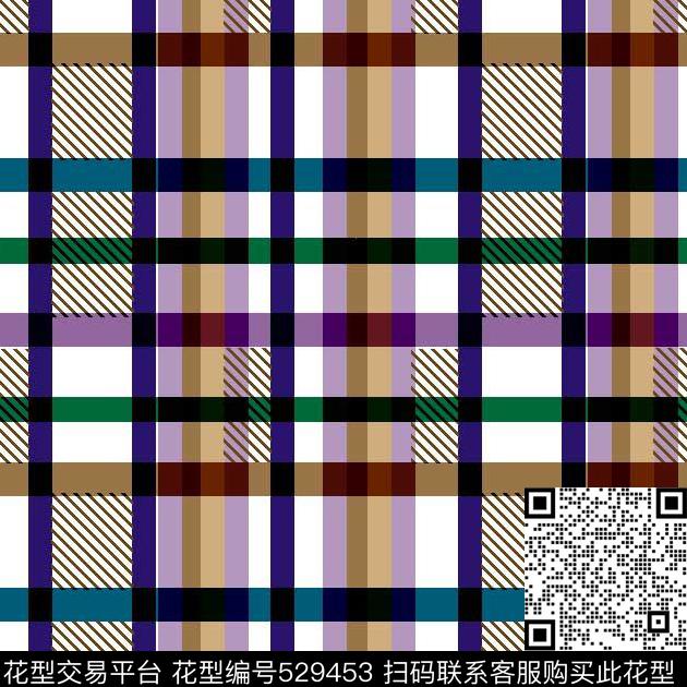 格子简约时尚传统印花华亿平台下载（图片编号: 529453） - 瓦栏（Walan）