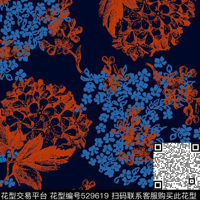 树林时尚小碎花传统印花华亿平台下载（图片编号: 529619） - 瓦栏（Walan）