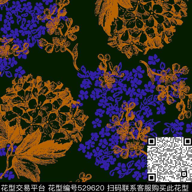 时尚小碎花田园传统印花华亿平台下载（图片编号: 529620） - 瓦栏（Walan）