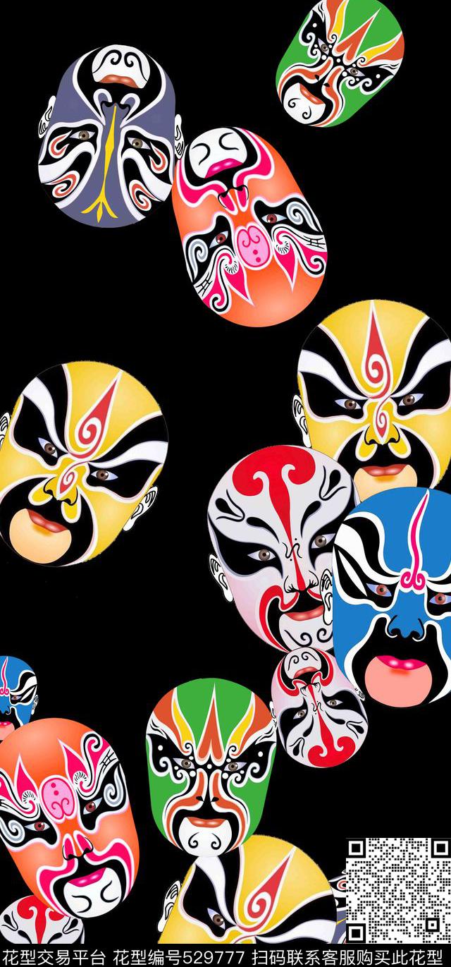 流行时尚中国风国粹数码印花华亿平台下载（图片编号: 529777） - 瓦栏（Walan）