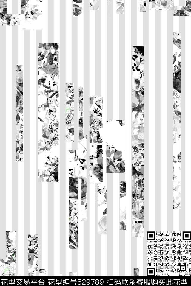 休闲时尚简洁大方素雅几何民族炫彩几何线条抽象炫彩花卉服装面料华亿平台数码印花华亿平台下载（图片编号: 529789） - 瓦栏（Walan）