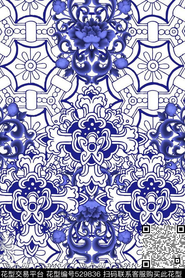 大牌女装服装定位旗袍数码印花华亿平台下载（图片编号: 529836） - 瓦栏（Walan）