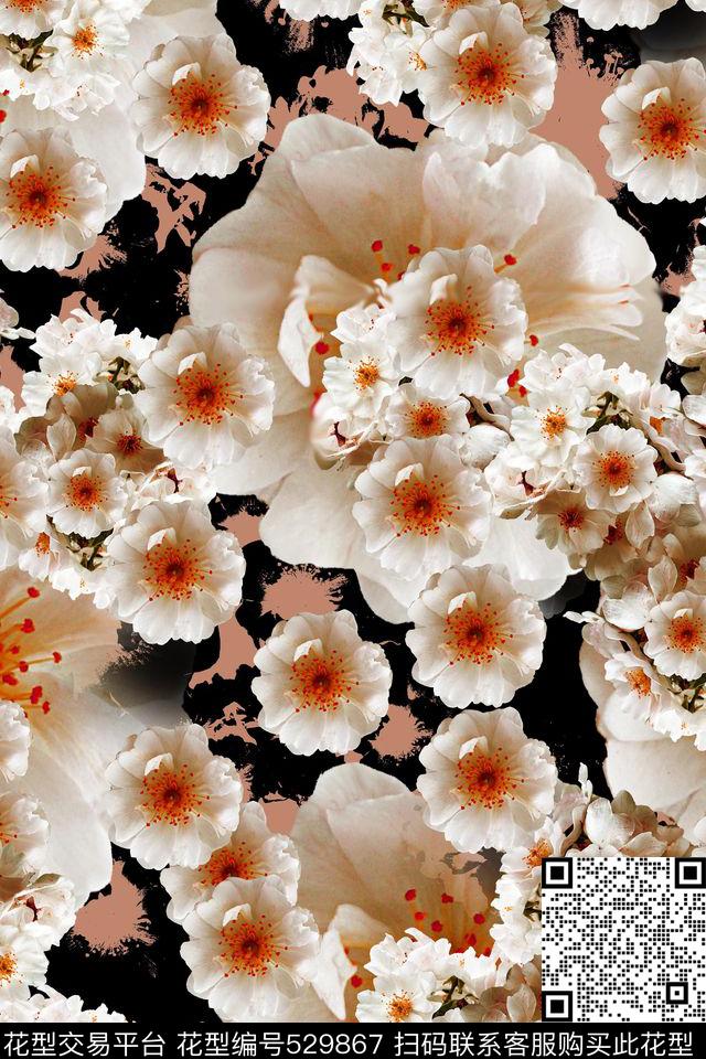 原创摄影花朵清新时尚数码印花华亿平台下载（图片编号: 529867） - 瓦栏（Walan）