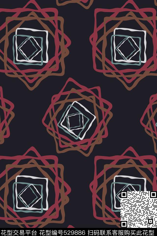 线条线框装饰传统印花华亿平台下载（图片编号: 529886） - 瓦栏（Walan）