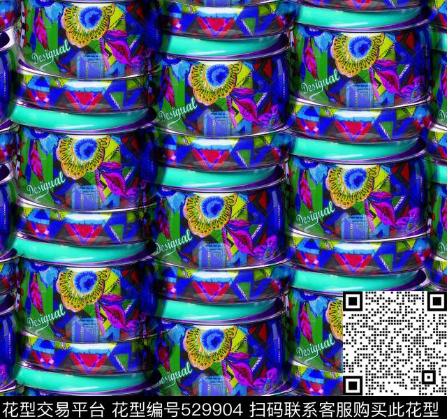 欧式休闲几何数码印花华亿平台下载（图片编号: 529904） - 瓦栏（Walan）