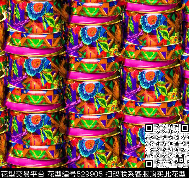 欧式休闲几何数码印花华亿平台下载（图片编号: 529905） - 瓦栏（Walan）