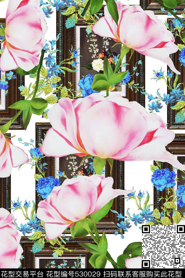 创意服装面料创意设计图案花卉数码印花华亿平台下载（图片编号: 530029） - 瓦栏（Walan）