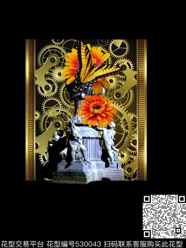 时尚大牌欧美风格数码印花服装设计数码印花华亿平台下载（图片编号: 530043） - 瓦栏（Walan）