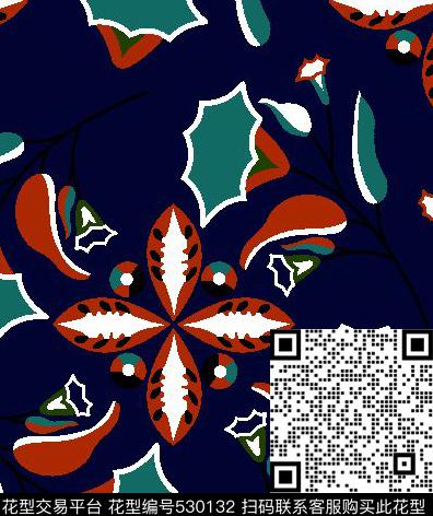 大牌时尚小碎花传统印花华亿平台下载（图片编号: 530132） - 瓦栏（Walan）