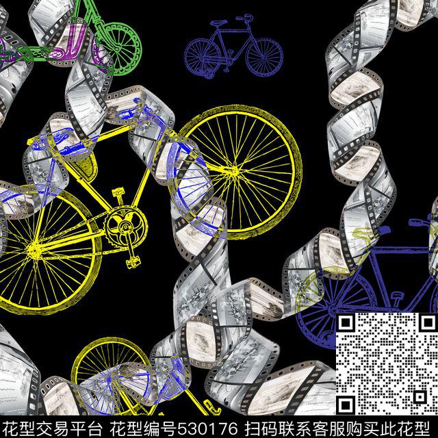 单车胶卷潮流女装数码印花华亿平台下载（图片编号: 530176） - 瓦栏（Walan）