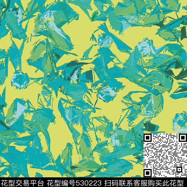 几何块面不规则数码印花华亿平台下载（图片编号: 530223） - 瓦栏（Walan）