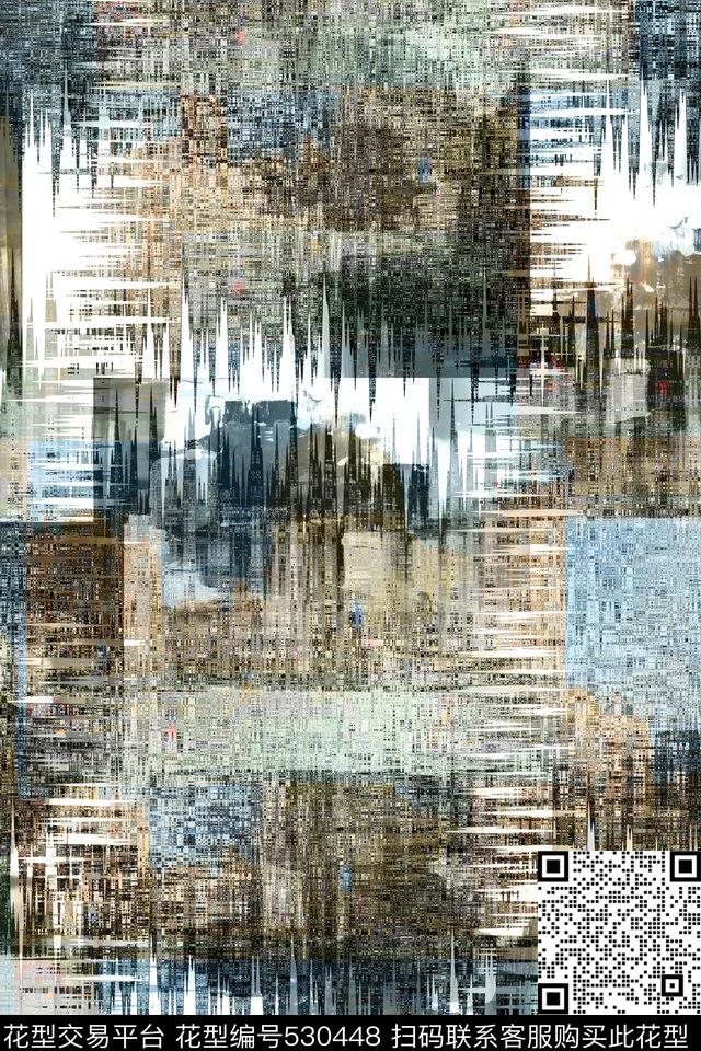 创意服装面料创意图案设计抽象数码印花华亿平台下载（图片编号: 530448） - 瓦栏（Walan）