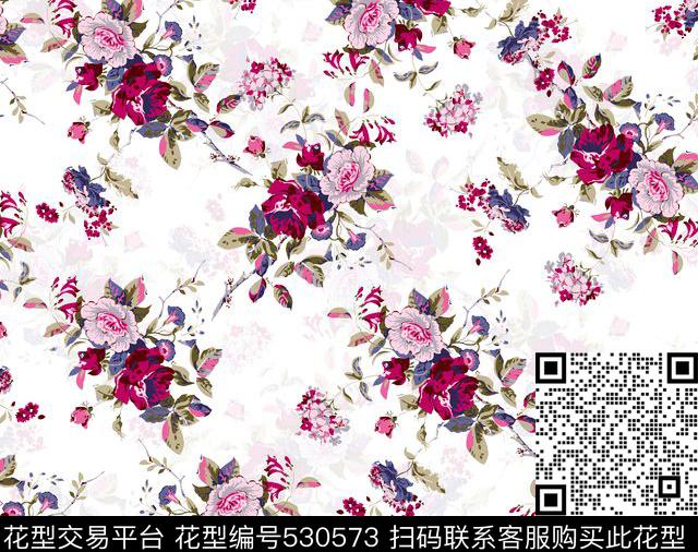 手绘花卉高清花卉花朵传统印花华亿平台下载（图片编号: 530573） - 瓦栏（Walan）