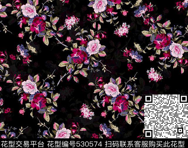 手绘花卉高清花卉花朵传统印花华亿平台下载（图片编号: 530574） - 瓦栏（Walan）