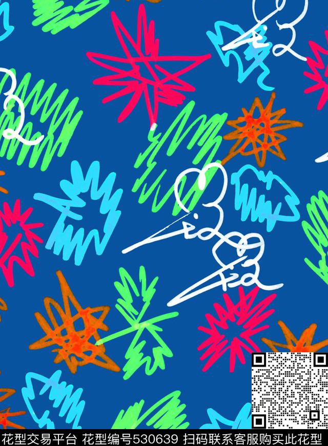 抽象服装家纺数码印花华亿平台下载（图片编号: 530639） - 瓦栏（Walan）