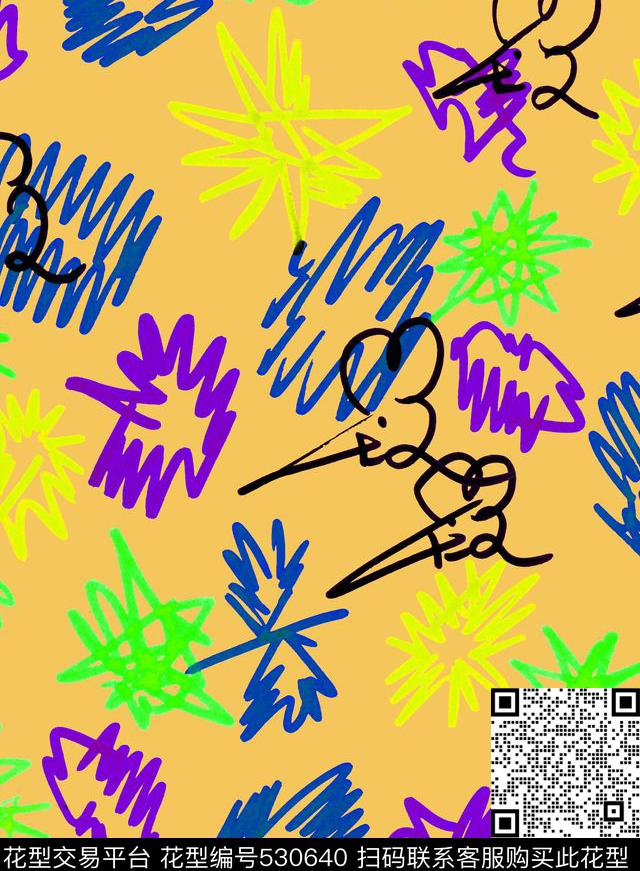 抽象服装家纺数码印花华亿平台下载（图片编号: 530640） - 瓦栏（Walan）