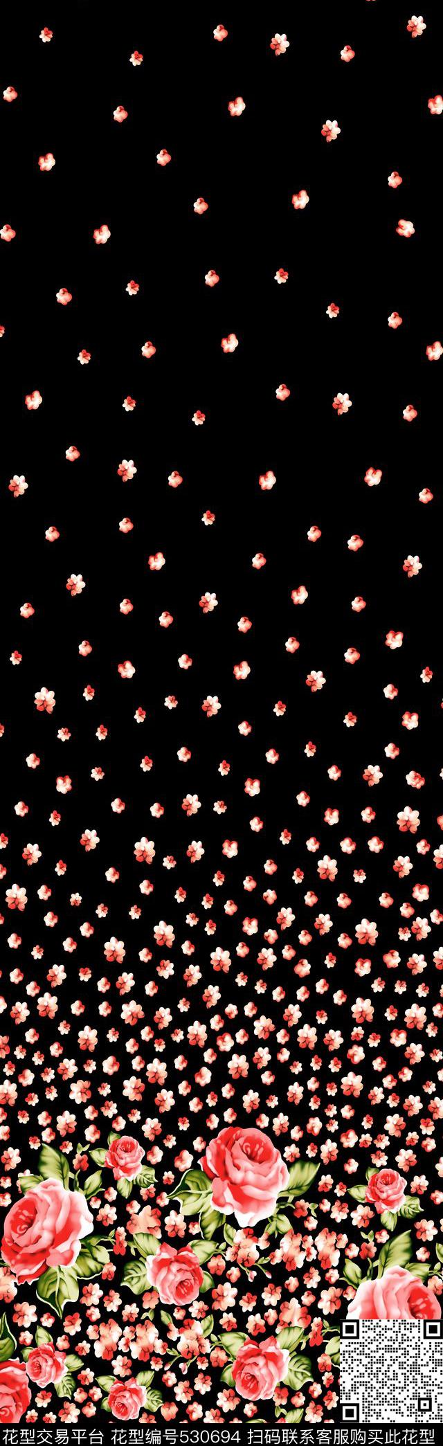 大花花中国风数码印花华亿平台下载（图片编号: 530694） - 瓦栏（Walan）