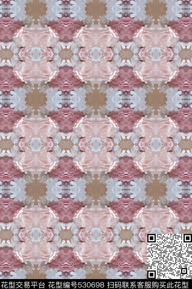 规律花朵民族数码印花华亿平台下载（图片编号: 530698） - 瓦栏（Walan）