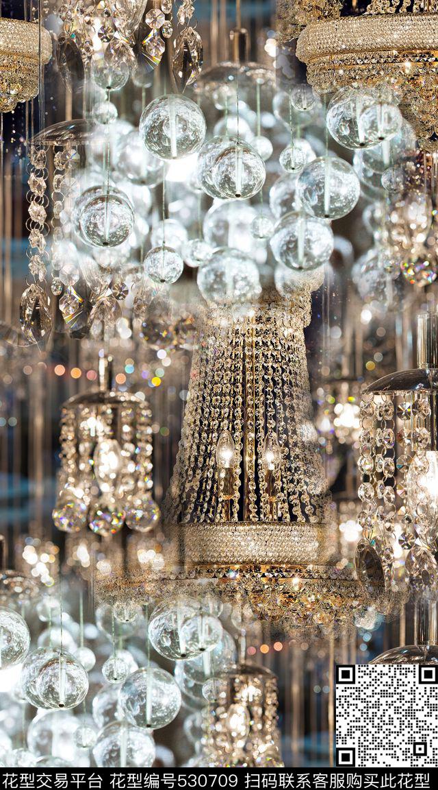 时尚创意吊灯数码印花华亿平台下载（图片编号: 530709） - 瓦栏（Walan）